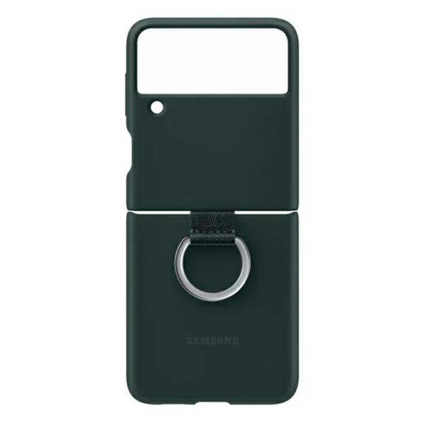 Etui Samsung Silicone Cover With Ring Zielony do Galaxy Z Flip3 5G (EF-PF711TGEGWW)