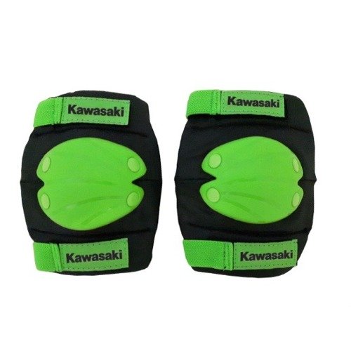 Komplet ochraniaczy na łokcie i kolana Kawasaki czarno-zielone rozmiar L