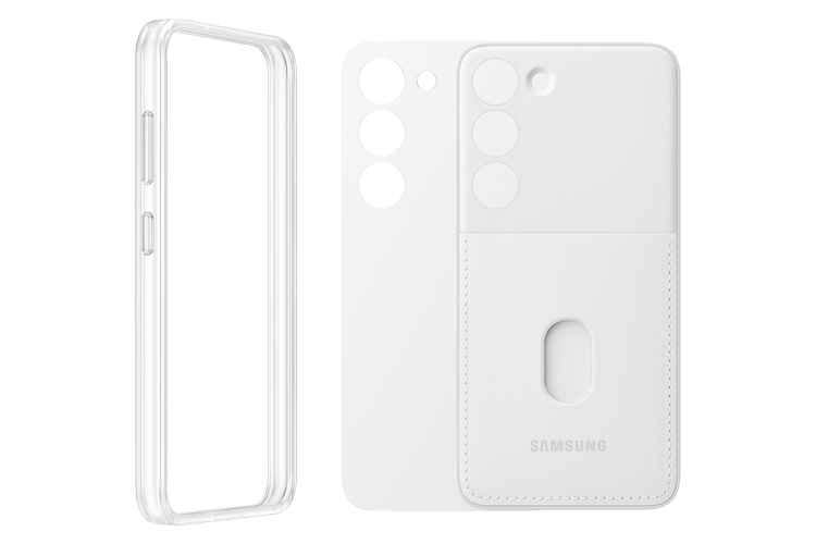 Samsung Etui Frame Case White do Galaxy S23 + Wymienna płytka Pringles