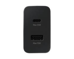 Samsung Szybka Ładowarka podróżna (35W) (USB-C USB-A) Czarna Bez kabla (EP-TA220NBEGEU)